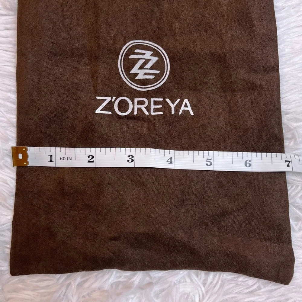 Z’OREYA Brown Drawstring Dust Bag Soft Makeup Brushes Small 7” x 10”